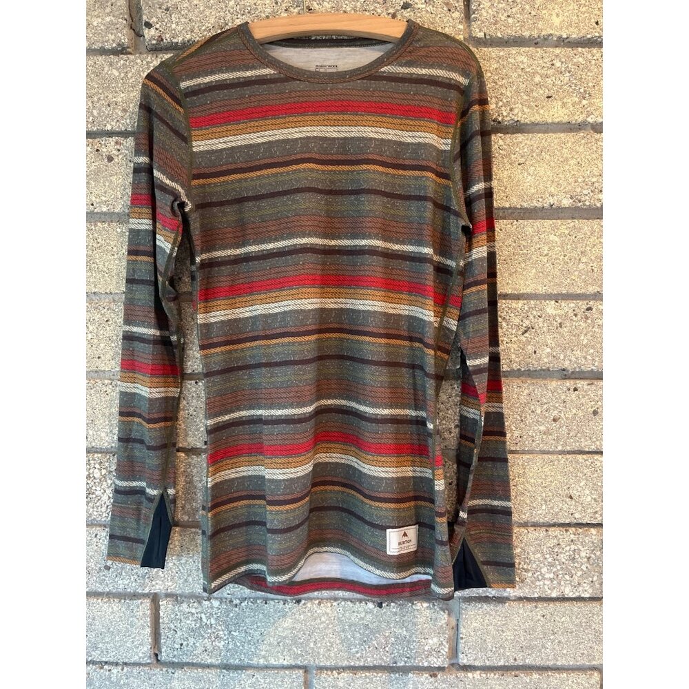 Burton Drirelease Wool Striped Long Sleeve Shirt - Medium - Multicolor